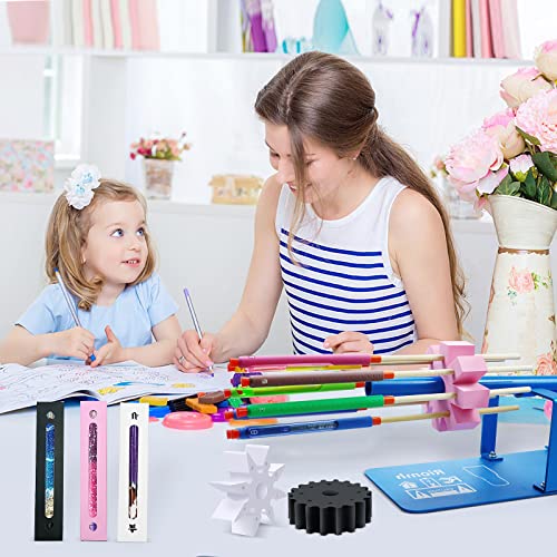 Epoxy Pen Turner Attachment and 9 Pcs Epoxy Pen Packaging kit, Epoxy Pen Adapter for Holding Pens on Cup Tumbler Turners, Glitter Pen Box for Giving The Pen as a Gift (White, Black, Pink)