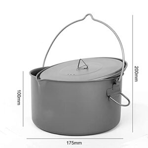 TWDYC Outdoor Camping Pot Lightweight Equipment,Outdoor Ultralight Camping Pot Mug 2000ml