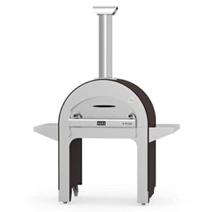 alfa fx4piz-lram 4 pizze outdoor stainless steel wood fired pizza oven, red
