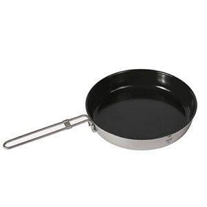 twdyc titanium non stick folding frying pan steak pot outdoor camping cookware pot tableware cutlery