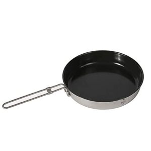 TWDYC Titanium Non Stick Folding Frying Pan Steak Pot Outdoor Camping Cookware Pot Tableware Cutlery