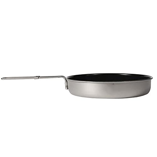 TWDYC Titanium Non Stick Folding Frying Pan Steak Pot Outdoor Camping Cookware Pot Tableware Cutlery