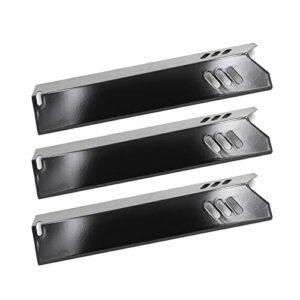 hongso 3-pack 14 3/16 inch porcelain steel heat plate, heat shield, heat tent, burner cover replacement for uniflame gbc1030w, gbc1030wrs, gbc1030wrs-c, gbc1134w, gbc1134wrs model grills, ppa5813