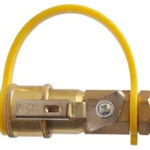 South Bend Components LP Gas Quick Connect Fitting, 100% Solid Brass – Propane Gas Quick Disconnect Adapter with On-Off Valve 1/4" Female NPT Thread for RV, Grill, BBQ, Pizza Oven, Patio Heater