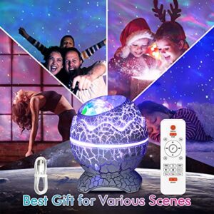 Star Projector Night Light, Galaxy Projector for Bedroom, Night Sky Projector with Bluetooth Speaker & 19 White Noise, Galaxy Light Ceiling Projector with LED Nebula Light for Baby Kids Adults Party