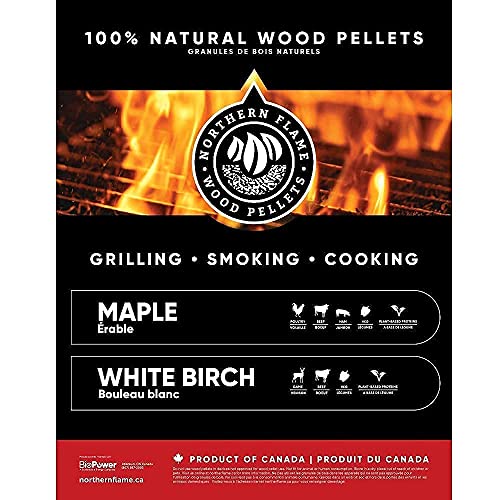 Northern Flame 100% Pure All-Natural Canadian Wood Pellets for Grilling, Smoking and BBQ (5 lb Bag) - Birch