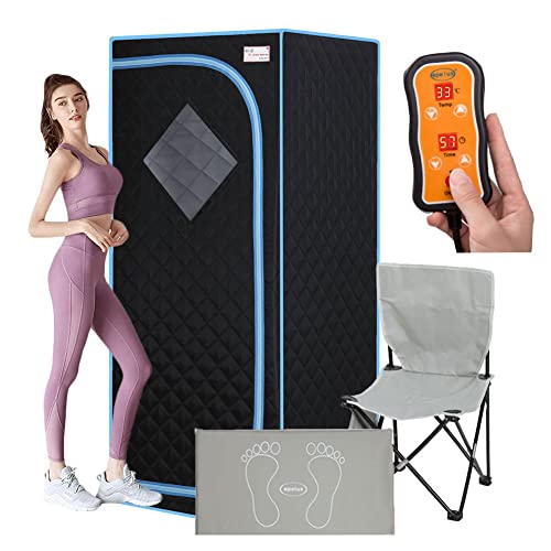 Xmatch Portable Far Infrared Sauna Tent, Full Size 700W, Max 60 Min Session Wire Controller (Infrared/Black)