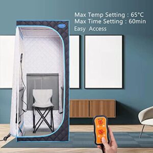 Xmatch Portable Far Infrared Sauna Tent, Full Size 700W, Max 60 Min Session Wire Controller (Infrared/Black)