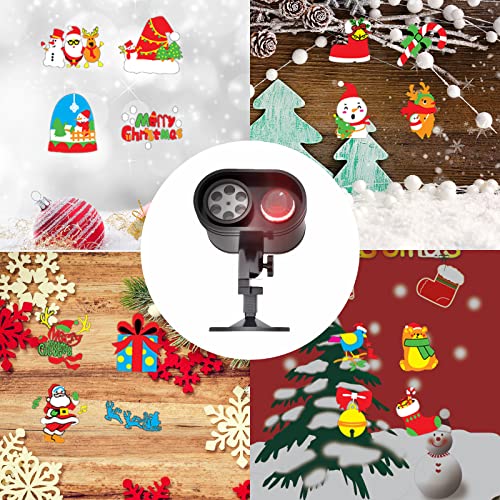 Thanksgiving Christmas Holy Decoration projector lights Large 72 patterns Outdoor Indoor 28 HD Effects (3D Wave Light)2 in 1 for Xmas Gift, Newyear Party,House,Wall -18 Slides W/Remote Control