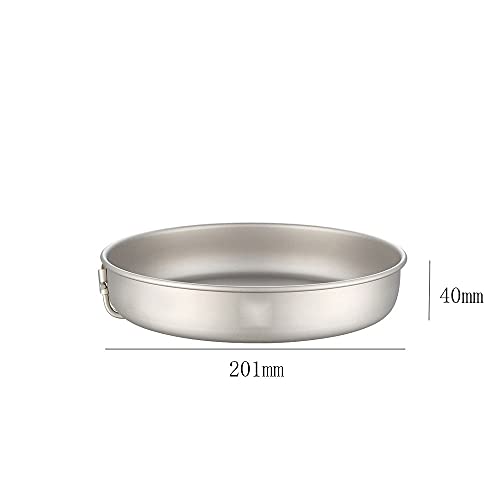 TWDYC Titanium Folding Frying Pan Ultralight Cooking Pot Portable Outdoor Camping BBQ Cookware Pot Tableware Cutlery