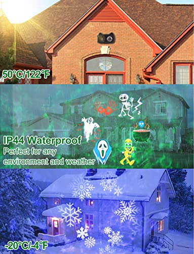 Christmas Projector Lights Outdoor - Holiday Projector Lights Outdoor with 72 Patterns,3D Ocean Wave,Waterproof with Remote Timer for Halloween Christmas Birthday Party Holiday Decorations