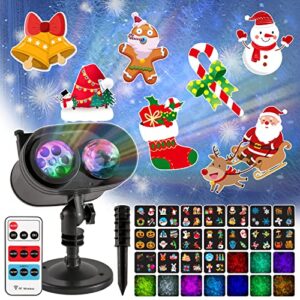 christmas projector lights nativity outdoor indoor holiday 2-in-1 ocean wave 18 slides led projection light remote control waterproof for xmas landscape theme holidays halloween parties