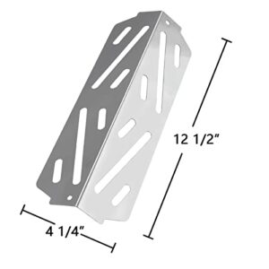 Hongso 17-1/8" Flavorizer Bars and 12-1/2" SS Heat Deflectors for Weber Genesis II 410, Genesis II LX 440, 400 Series (2017 and Newer)