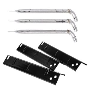uniflasy grill replacement parts kit for 3-burner walmart expert grill xg10-101-002-02 stainless steel grill burner and heat plate shield