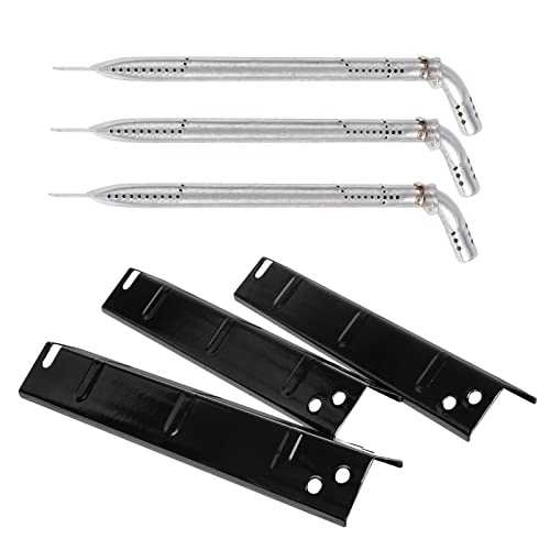 Uniflasy Grill Replacement Parts Kit for 3-Burner Walmart Expert Grill XG10-101-002-02 Stainless Steel Grill Burner and Heat Plate Shield