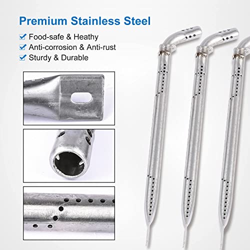 Uniflasy Grill Replacement Parts Kit for 3-Burner Walmart Expert Grill XG10-101-002-02 Stainless Steel Grill Burner and Heat Plate Shield