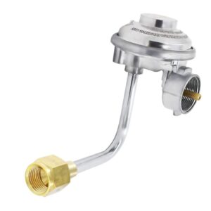 MENSI Universal Disposal 1LB Propane Regulator with 3/8" Swivel Flare Female Fittings Convert 20lbs Tank Regulator to Small Bottle