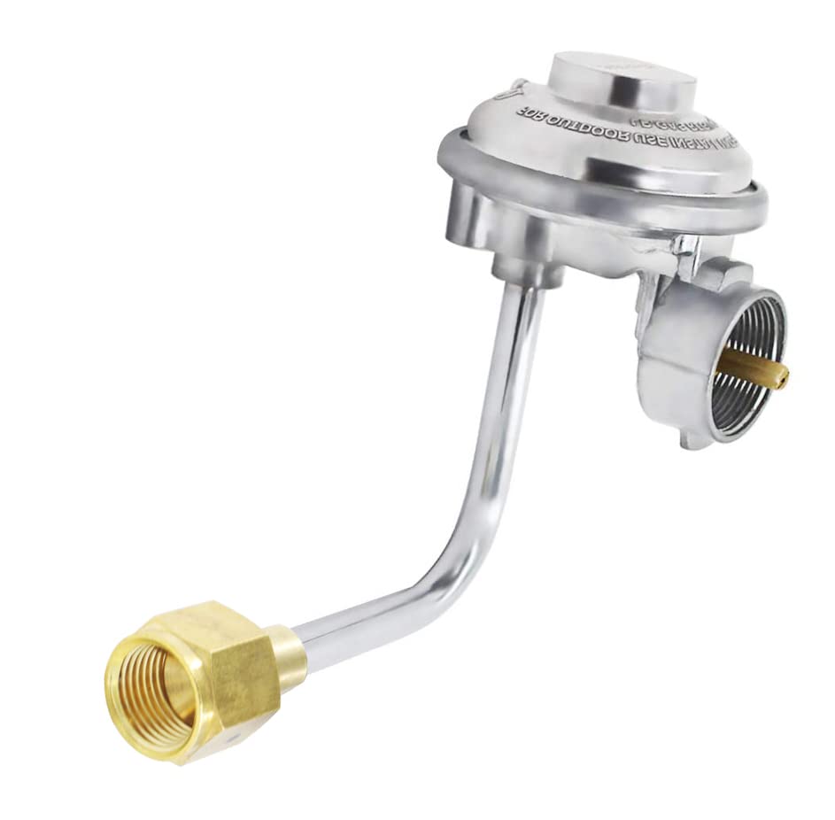 MENSI Universal Disposal 1LB Propane Regulator with 3/8" Swivel Flare Female Fittings Convert 20lbs Tank Regulator to Small Bottle