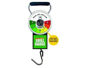 grill gauge original propane tank scale for bbq grill, patio heater, rv camper – improved design with easy lift indicator – works on standard 20 lb and 15lb labelled exchange tanks
