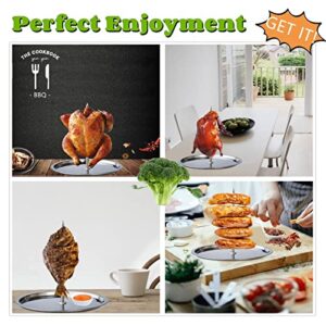 【NEW-SALL】Vertical Skewer Grill-BBQ Stainless Steel Al Pastor Skewer Hack-Removable Brazilian Barbecue Skewer Stand- Meat spit Great for Shawarma, Whole Chickens,Large Meat,Sausage,Steak