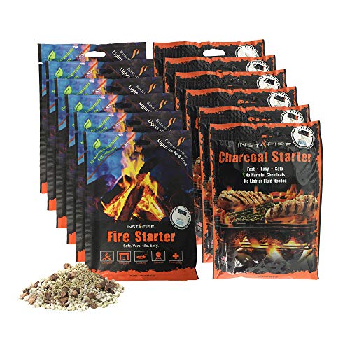 InstaFire Combo Pack of Fire Starter and Charcoal Starter Pack Kit