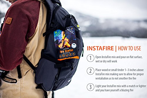 InstaFire Combo Pack of Fire Starter and Charcoal Starter Pack Kit