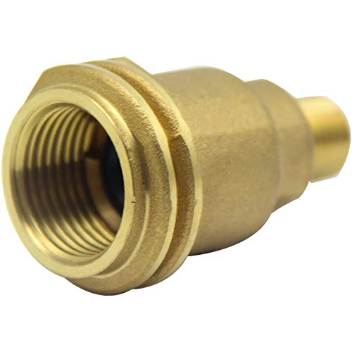 JIUDANI QCC1 Nut Propane Gas Fitting Adapter with 1/4 Inch Male Pipe Thread, Brass Propane Fittings, Propane Grills Outdoor Cooking, Solid Brass Propane Adapter