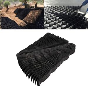 tongmo geogrid gravel grid 9×17 ft, 2 inch thick geocell ground grid, expansion& foldable gravel stabilizer grid, gravel ground grid for slope, subgrade work, driveways, parking areas.