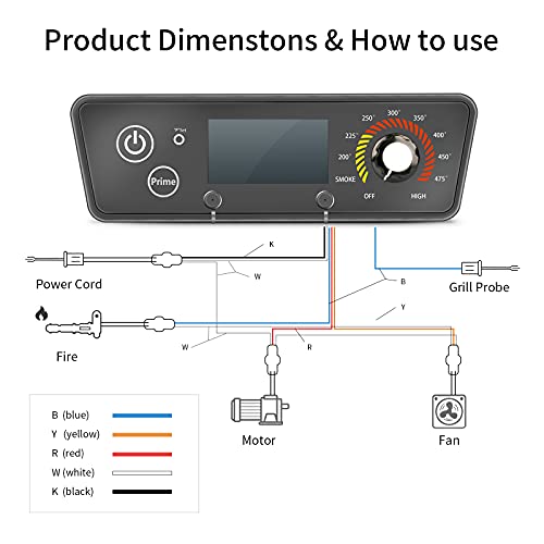 Utheer BBQ Digital Thermostat Controller Board for Pit Boss Wood Grills P7-340/700/1000 with LCD Display, Compatible with Pit Boss Classic 700, Austin XL, Tailgater, Lexington Control Board