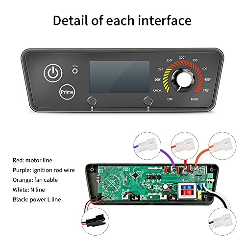 Utheer BBQ Digital Thermostat Controller Board for Pit Boss Wood Grills P7-340/700/1000 with LCD Display, Compatible with Pit Boss Classic 700, Austin XL, Tailgater, Lexington Control Board