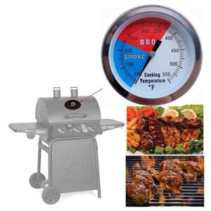 YOTOM BBQ Grill Thermometer Gauge, 2 Pack Charcoal Grill Smoker Temperature Gauge Pit BBQ Grill Thermometer