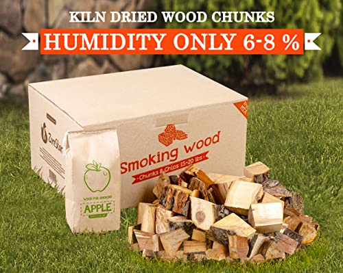 Zorestar Oak Smoker Wood Chunks and Apple Cherry (Fruit Mix) - 13-15lb