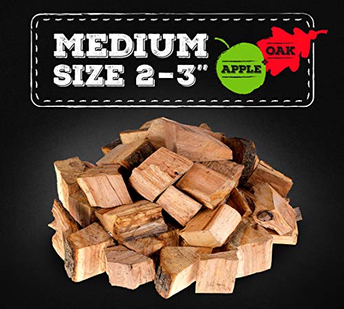 Zorestar Oak Smoker Wood Chunks and Apple Cherry (Fruit Mix) - 13-15lb