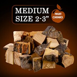 Zorestar Oak Smoker Wood Chunks and Apple Cherry (Fruit Mix) - 13-15lb