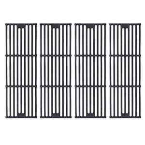 ggc grill grates replacement for chargriller 3001, 5050, 3008, 3030, 3725, 4000, 5252, king griller 3008, 5252 and others, 4 pcs dumb light cast iron cooking grid grate(19 3/4″ x 6 3/4″ each)