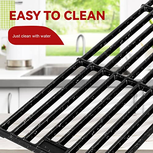 GGC Grill Grates Replacement for Chargriller 3001, 5050, 3008, 3030, 3725, 4000, 5252, King Griller 3008, 5252 and Others, 4 PCS Dumb Light Cast Iron Cooking Grid Grate(19 3/4" x 6 3/4" Each)