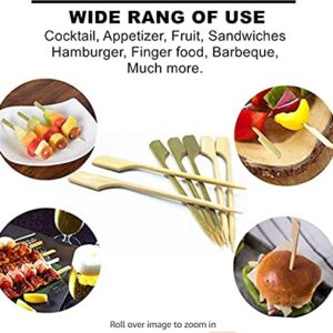 6 inch(200 Pack) Bamboo Wooden Paddle Picks Skewers for Cocktail，Appetizers，Fruit Kabobs，Sandwich，Barbeque Snacks…