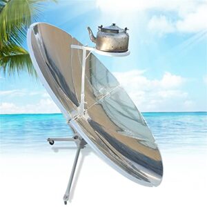 CNCEST Solar Cooker,Multifunctional Concentrating Solar CookerSun Oven Outdoor Oven 1.5m Diameter Parabolic Focal Spot Temperature 800-1000°C