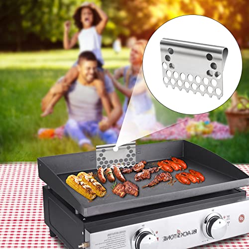 Grill Food Mesh Screen, Grill Grease Cup Filter, Stainless Steel Food Fighter Mesh Screen Blocks Food Falling into Tray, Cooking Accessories for Black Stone Flat Top Griddle and Other Grills