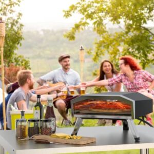 RIEDHOFF 12 Gas Pizza Oven, Outdoor Pizza Oven Propane with Foldable Legs, Portable Pizza Oven for Outside, Backyard, Camping, Party Cooking