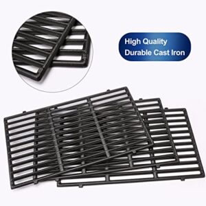 Uniflasy 18.7" Cooking Grates for Weber Genesis II 400 and Genesis II LX 400 Series Gas Grills, Genesis ll LX E-440/S-440, S-410/E-410 Grill Grate Replacement Parts for Weber 66089 66097, Cast Iron