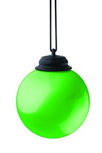 xodus innovations wp465 battery powered hanging decorative outdoor pulsing 5″ globe light with sensor turns-on at dark for 4 hours, light green, 5″