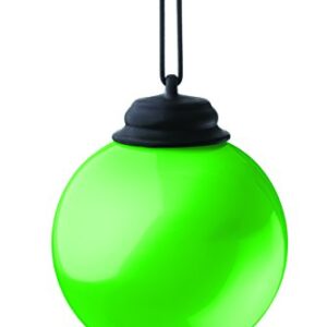 Xodus Innovations WP465 Battery Powered Hanging Decorative Outdoor Pulsing 5" Globe Light with Sensor Turns-On at Dark for 4 Hours, Light Green, 5"