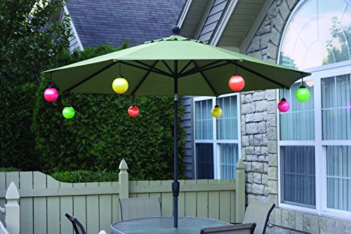 Xodus Innovations WP465 Battery Powered Hanging Decorative Outdoor Pulsing 5" Globe Light with Sensor Turns-On at Dark for 4 Hours, Light Green, 5"