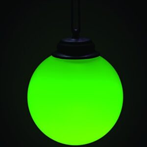 Xodus Innovations WP465 Battery Powered Hanging Decorative Outdoor Pulsing 5" Globe Light with Sensor Turns-On at Dark for 4 Hours, Light Green, 5"