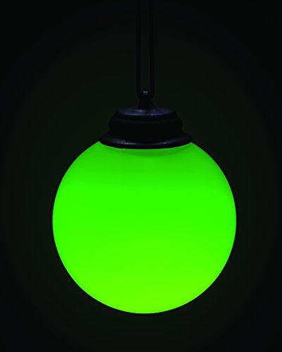 Xodus Innovations WP465 Battery Powered Hanging Decorative Outdoor Pulsing 5" Globe Light with Sensor Turns-On at Dark for 4 Hours, Light Green, 5"