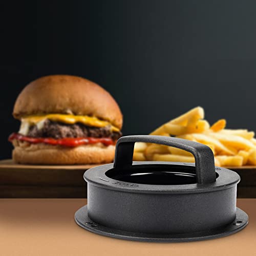 HomeEase Burger Press, 4-in-1 Hamburger Press Patty Maker ABS Grill Press Burger Mold for Griddle Stuffed Slider Kitchen BBQ Barbecue Tool Grilling Accessories 5.5 x 5.5 x 2.56 Inch