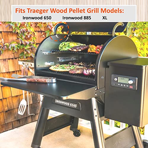 Grill Lid Door Stop Arc Left Side Replacement Parts for Traeger Ironwood 650/885/XL Wood Pellet Grill