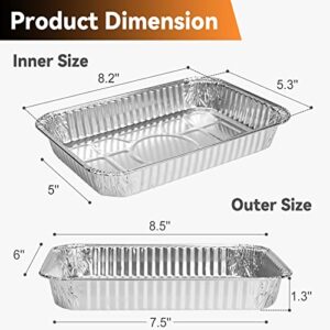 SHINESTAR 40-Pack Drip Pans for Weber, Grill Accessories for Weber Genesis, Spirit, Q Series, Disposable Aluminum Foil Grease Tray Liners, 8.5 x 6 Inch