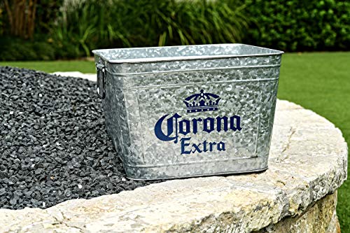 Leigh Country Corona MC 47940 Galvanized Steel 42 Qt. Extra Tub with Stand, Silver